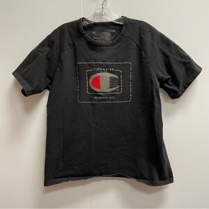 COACH x CHAMPION COLLAB BLACK T SHIRT MENS SZ M